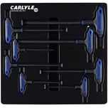 Carlyle Tools - 8 Piece Hex Key - Ball Plus L-Handle Set - LHHBS8M